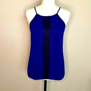 Express XS Royal Blue With Black lace Down The Front Middle. See Video